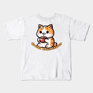 Caffeinated Cat Neko Kids T-Shirt